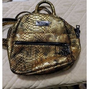 BCBG Snakeskin Texture Mini Backpack